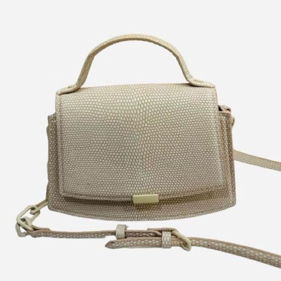 Zara Textured Cream Crossbody Bag - Picture 1 of 9